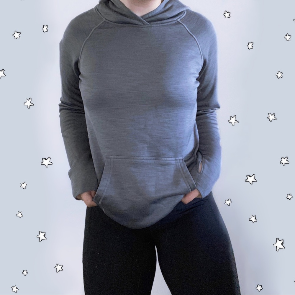 Cute Grey Athletic Wear S Hoodie Pullover
